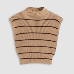 Brown Striped Sweater Vest
